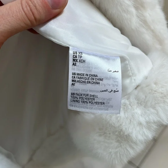 INC International Concepts White Jacket Faux Fur Bridal Winter - Picture 3 of 7